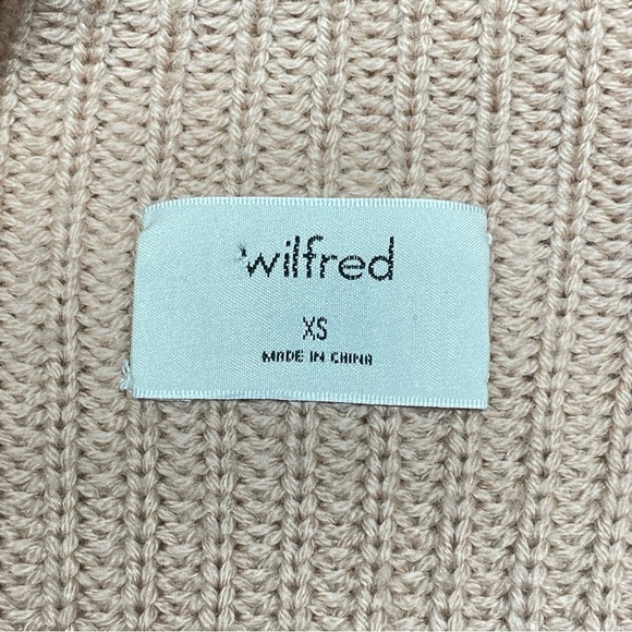 Aritzia Wilfred Darcey Cardigan Merino Wool Oversized Light Pink - Picture 11 of 13